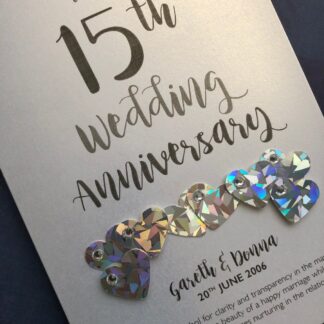crystal 15th anniversary card