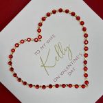 luxury sparkly personalised diamanté heart valentine card