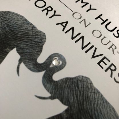 Ivory Wedding Anniversary 14 years Congratulations Card Personalised - Image 6