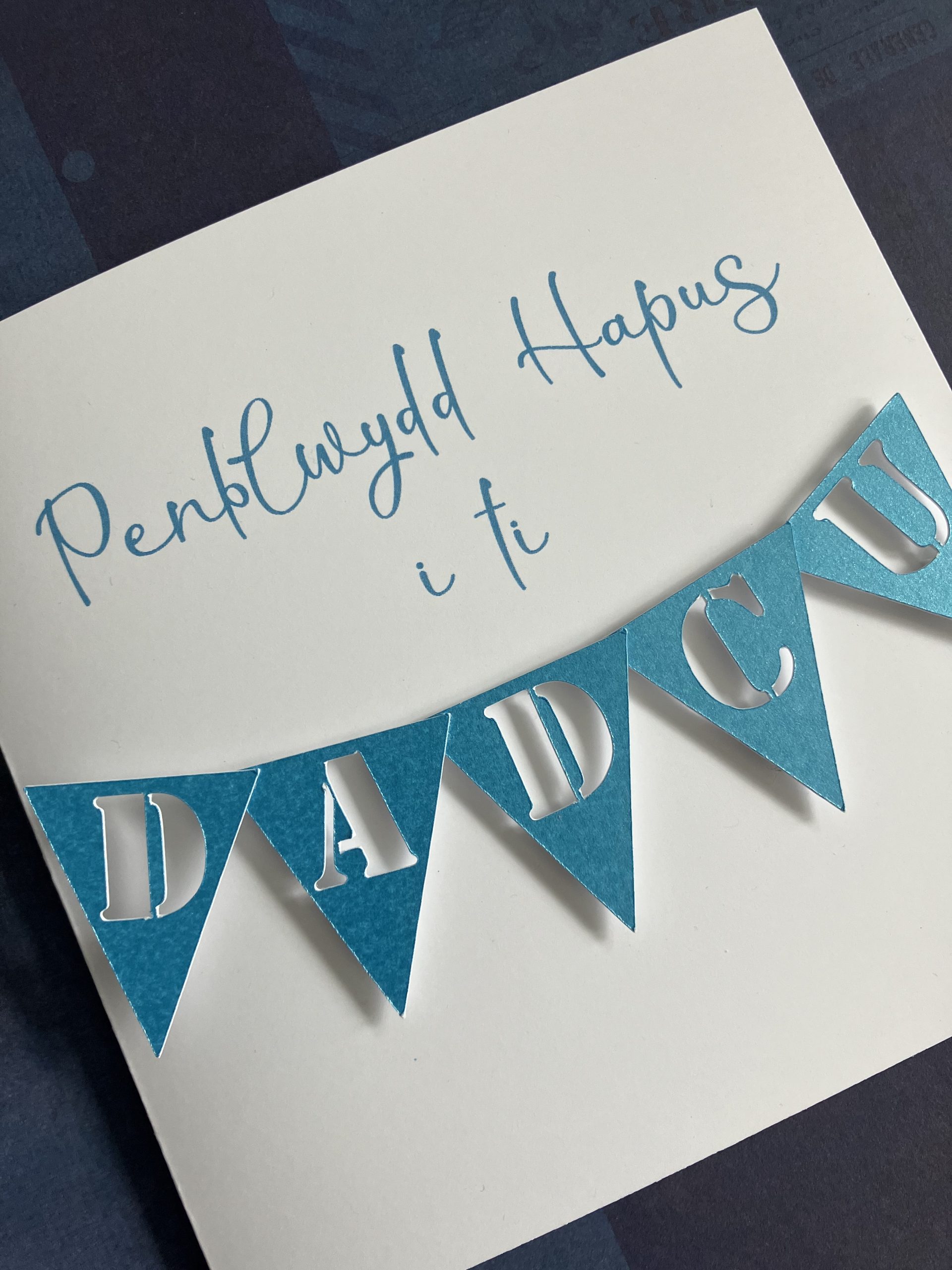Dadcu - Taid Cerdyn Penblwydd - Grandfather Birthday Card - Cut out bunting