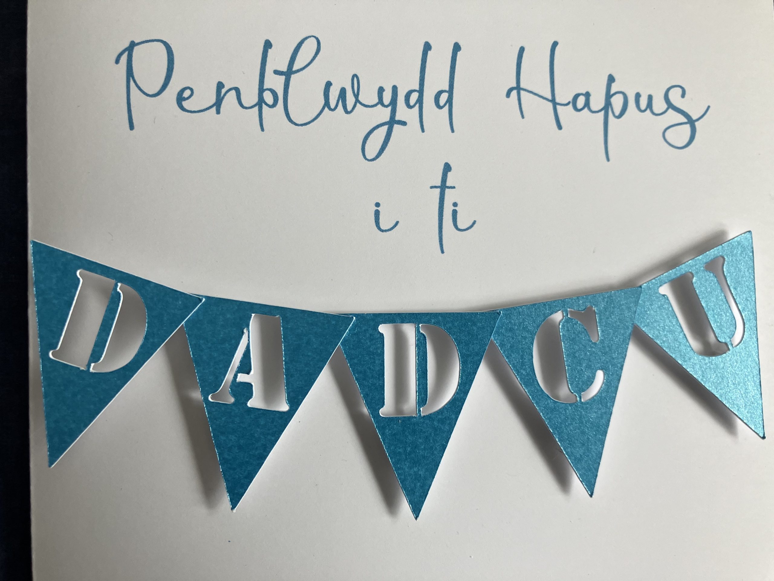 Dadcu - Taid Cerdyn Penblwydd - Grandfather Birthday Card - Cut out bunting - Image 7