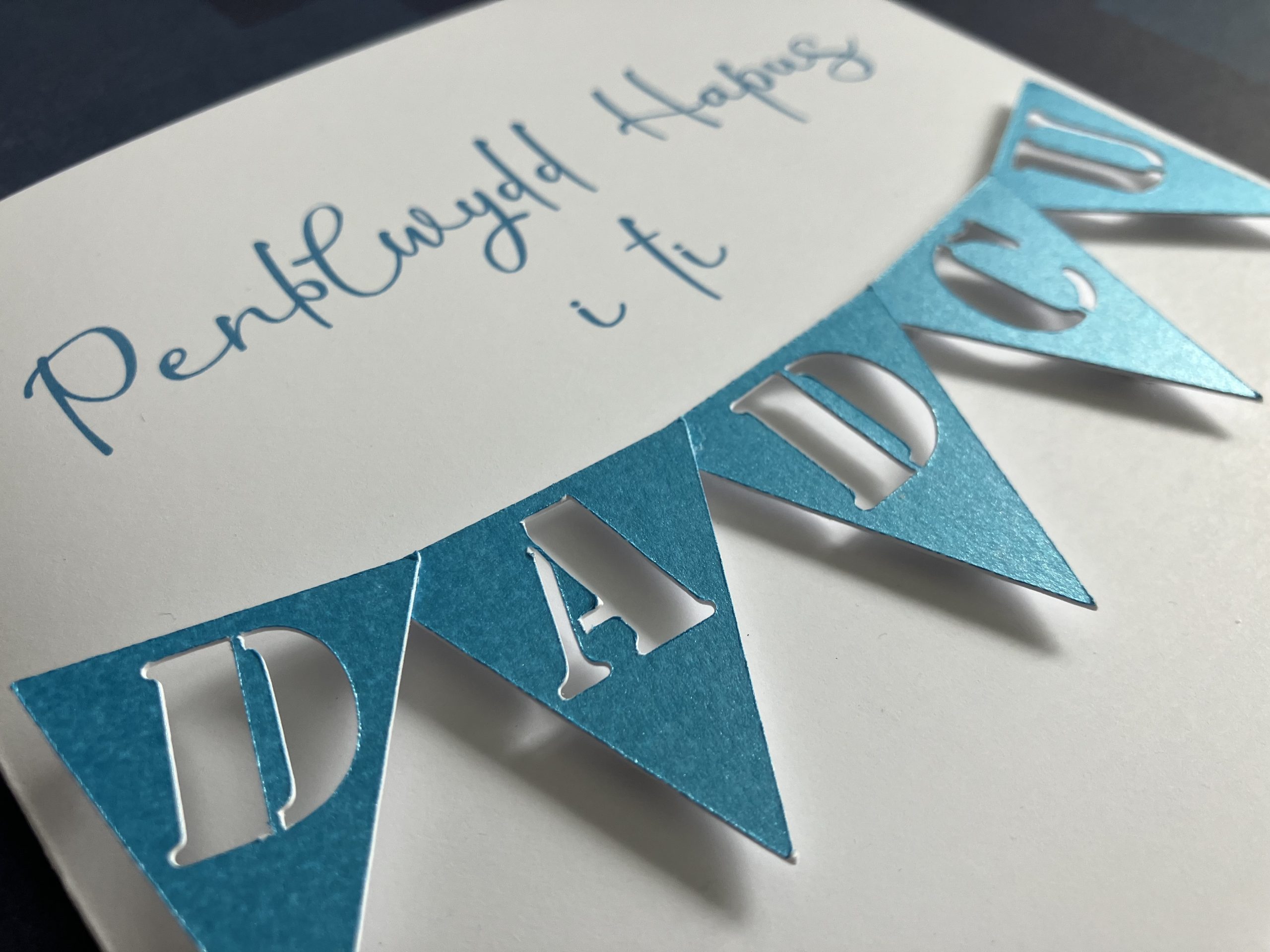 Dadcu - Taid Cerdyn Penblwydd - Grandfather Birthday Card - Cut out bunting - Image 6