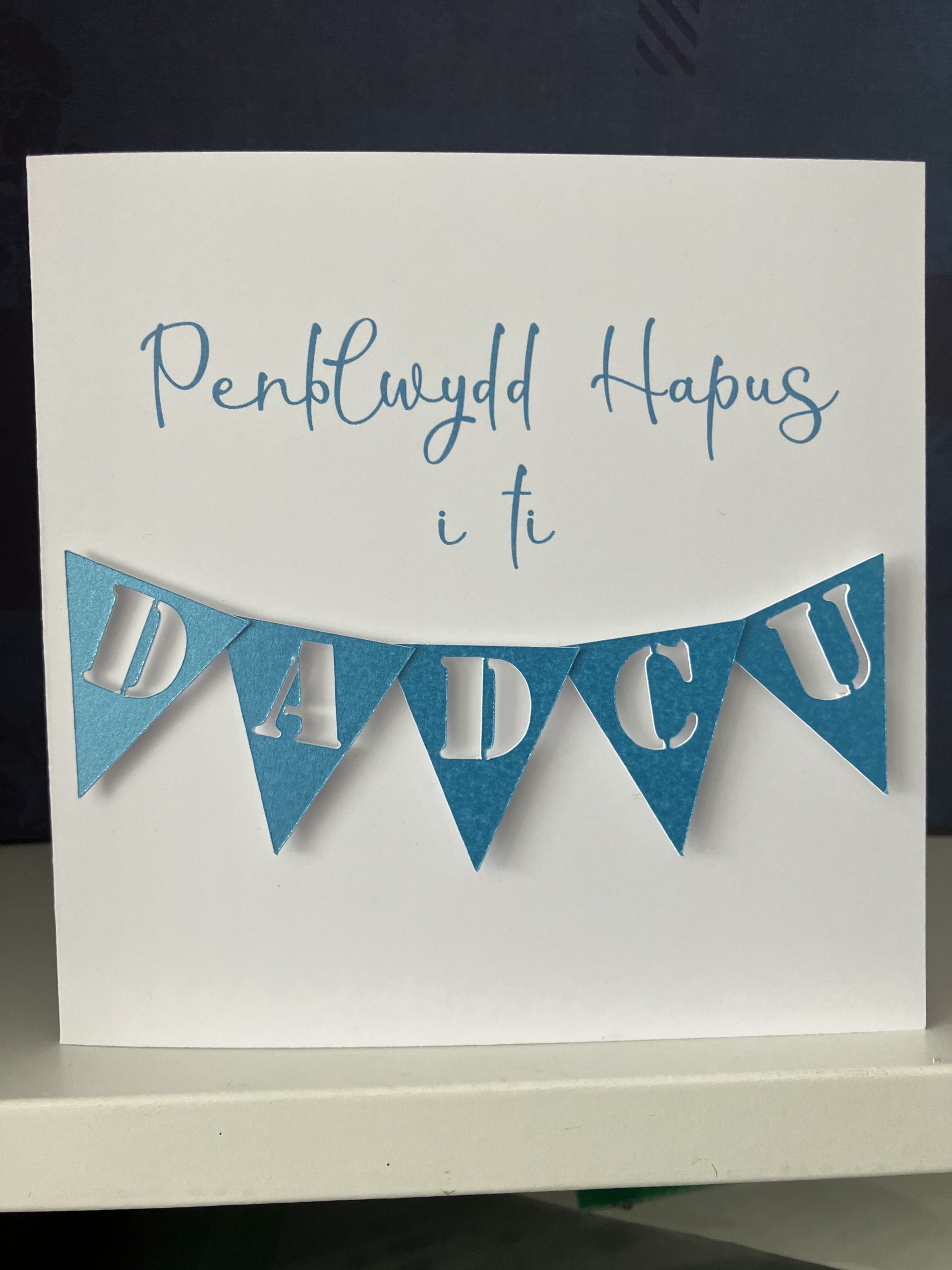 Dadcu - Taid Cerdyn Penblwydd - Grandfather Birthday Card - Cut out bunting - Image 4
