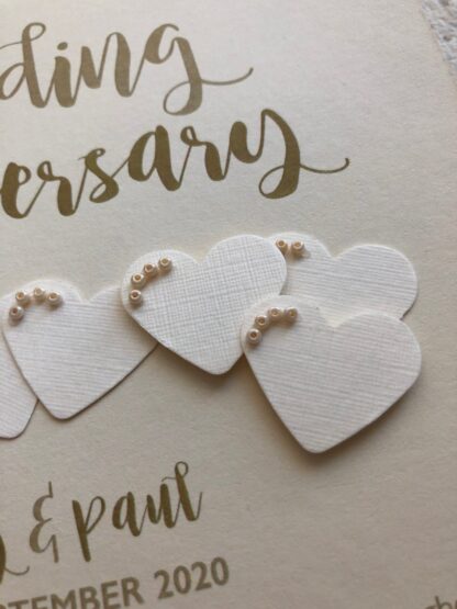 Linen (4th) anniversary card