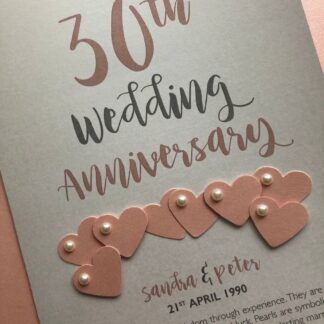 Pearl anniversary card