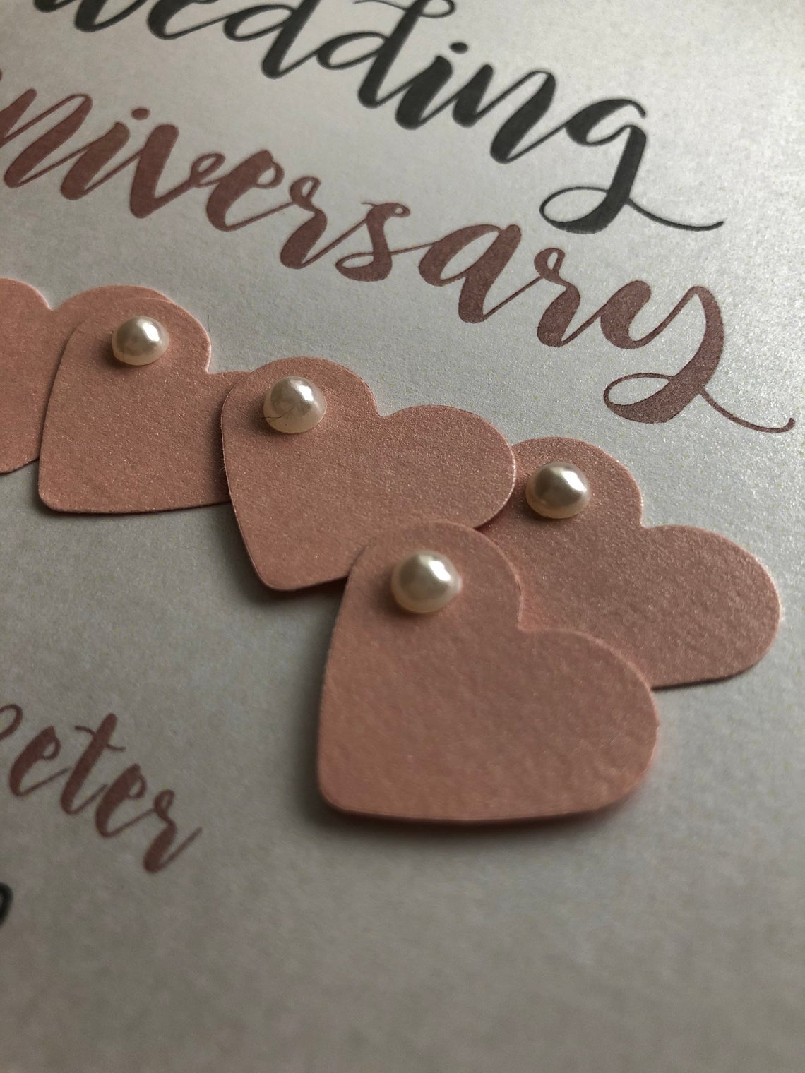 Pearl (30th) Wedding Anniversary Card - Over the Moon at Sarah Louise ...