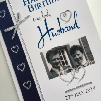 Husband or Wife Special Birthday Card - Personalised with Photo, Names and Date